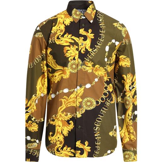 VERSACE JEANS COUTURE - camicia fantasia - verde militare