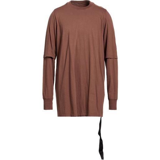 DRKSHDW by RICK OWENS - basic t-shirt - marrone