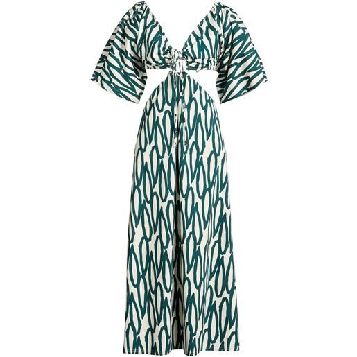 LIVIANA CONTI - vestito lungo - verde petrolio