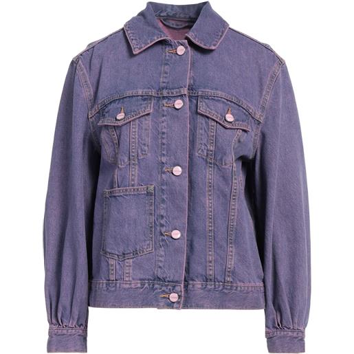 GANNI - giubbotto jeans - viola