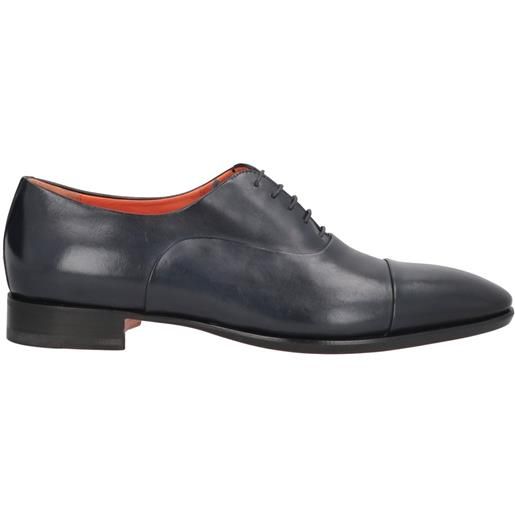 SANTONI - stringate - blu notte