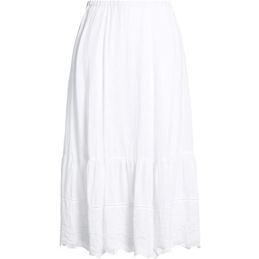 120% LINO - gonna midi - bianco