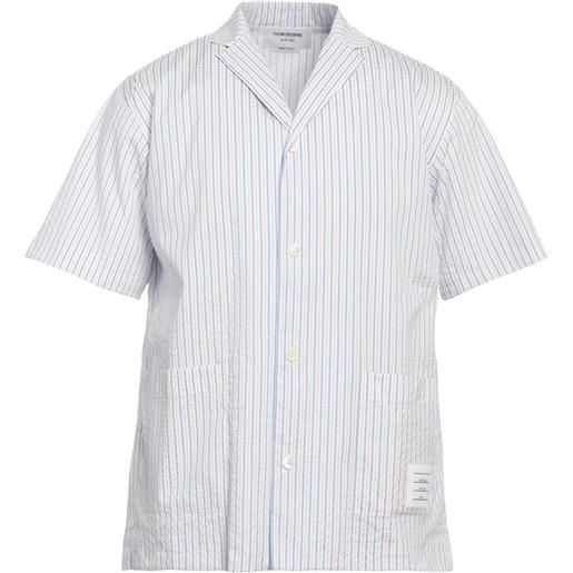 THOM BROWNE - camicia a righe - blu chiaro