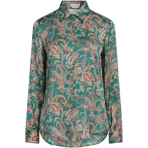 CAMICETTASNOB - camicie e bluse fantasia - verde smeraldo