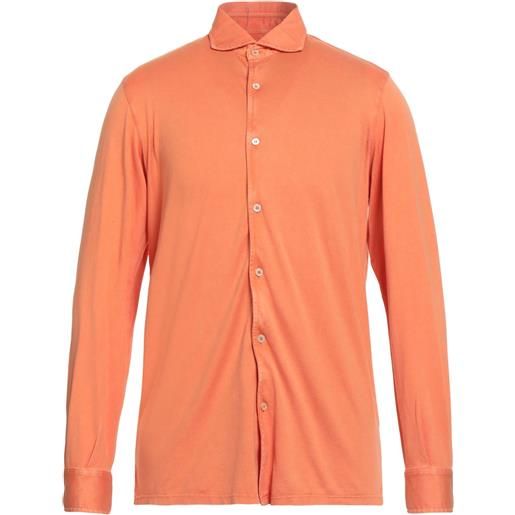 FEDELI - camicia regular fit - mandarino