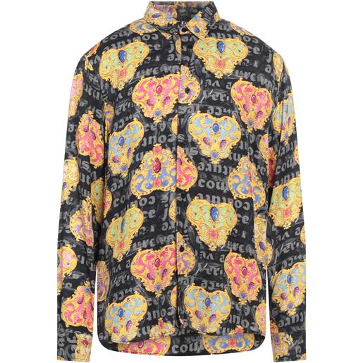 VERSACE JEANS COUTURE - camicia fantasia - nero