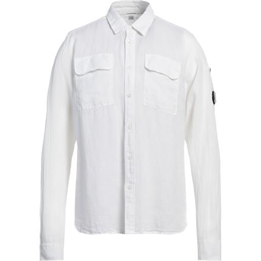 C.P. COMPANY - camicia in lino - bianco