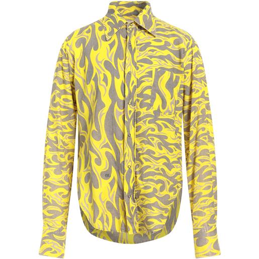 ERL - camicia fantasia - giallo