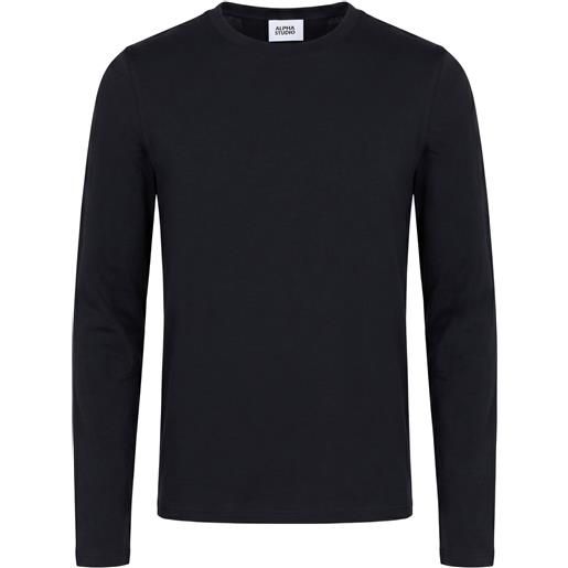 ALPHA STUDIO - basic t-shirt - blu notte