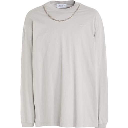 AMBUSH - t-shirt - grigio chiaro