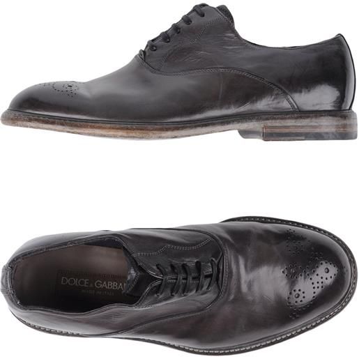 DOLCE&GABBANA - stringate - piombo