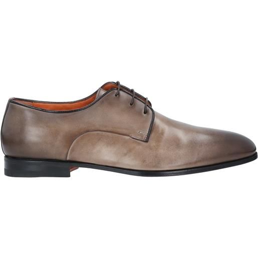 SANTONI - stringate - khaki