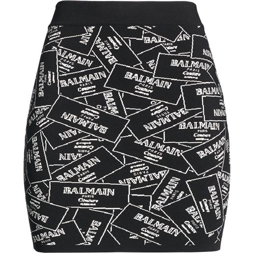 BALMAIN - minigonna - nero