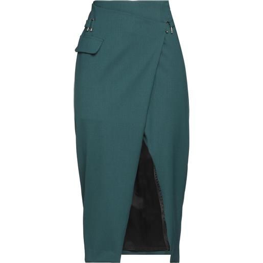 PATRIZIA PEPE - gonna midi - verde petrolio