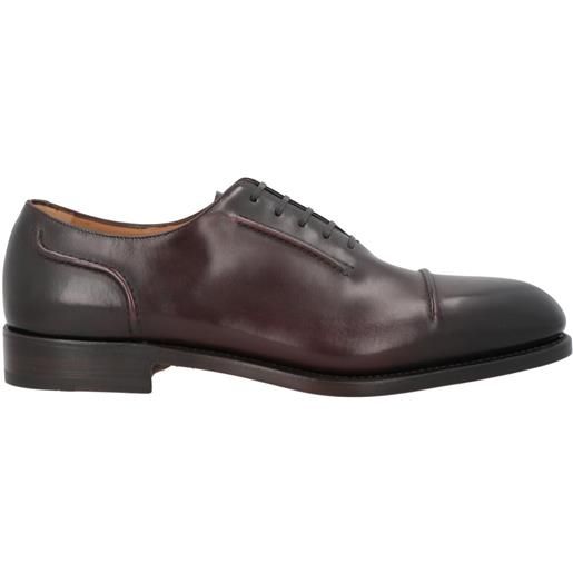 FERRAGAMO - stringate - testa di moro