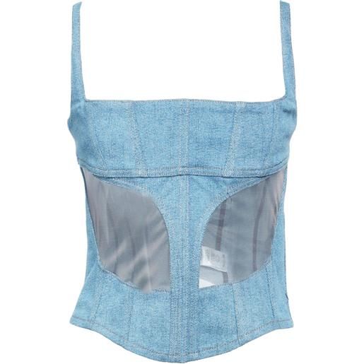 MUGLER - bustier - blu
