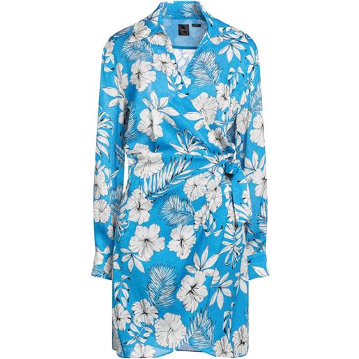 PINKO - vestito a portafoglio - azzurro