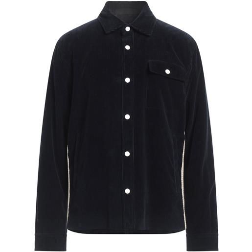 PALM ANGELS - camicia tinta unita - blu notte