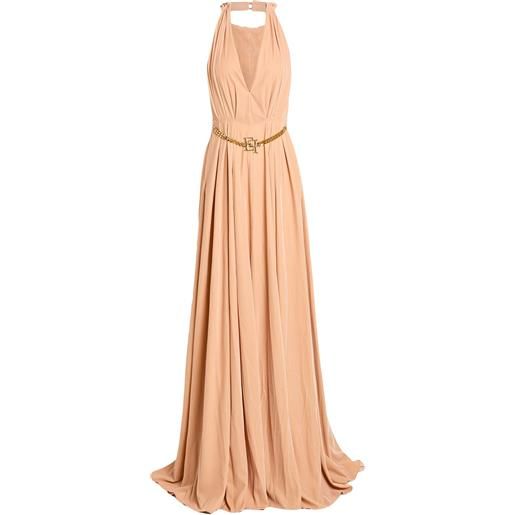 ELISABETTA FRANCHI - vestito lungo - albicocca