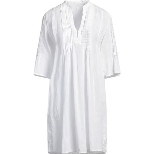 120% LINO - vestito chemisier - bianco