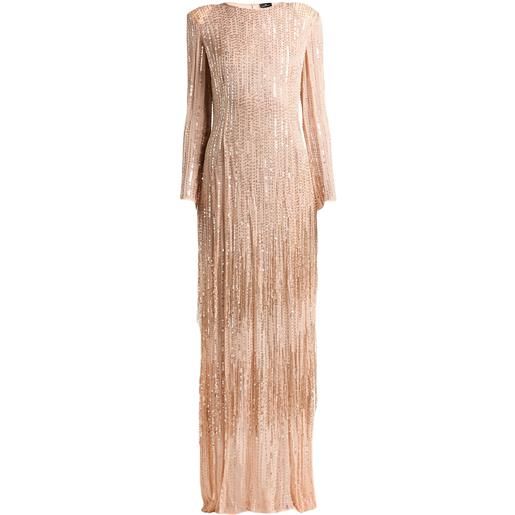 ELISABETTA FRANCHI - vestito lungo - cipria