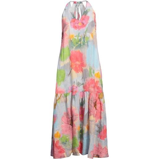 120% LINO - vestito estivo - fucsia