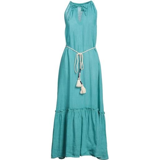 120% LINO - vestito estivo - turchese