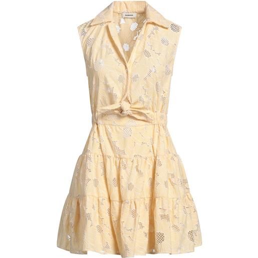 SANDRO - vestito chemisier - giallo pastello
