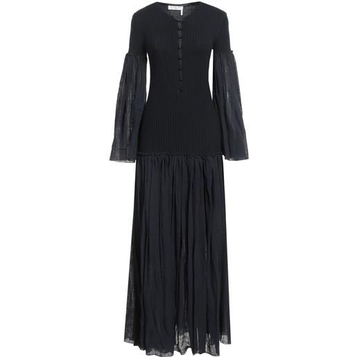 CHLOÉ - vestito lungo - blu notte