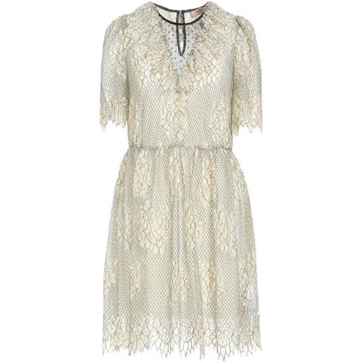 TWINSET - vestito corto - panna