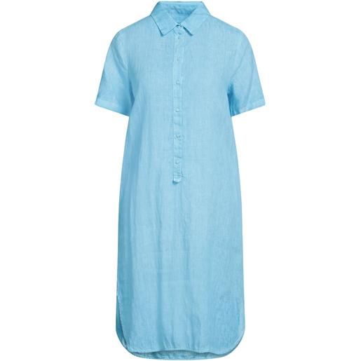 120% LINO - vestito chemisier - azzurro