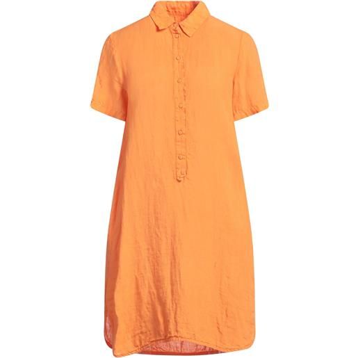 120% LINO - vestito chemisier - arancione