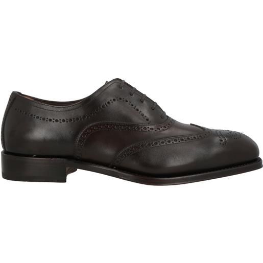 FERRAGAMO - stringate - testa di moro