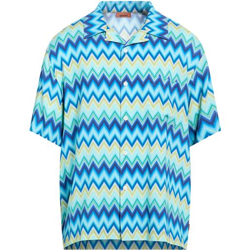 MISSONI - camicia fantasia - azzurro
