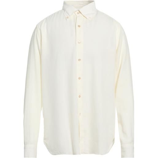 LUIGI BORRELLI NAPOLI - camicia regular fit - avorio