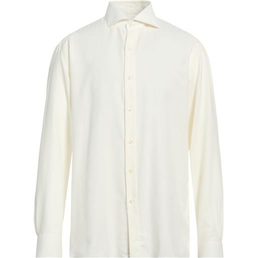 LUIGI BORRELLI NAPOLI - camicia regular fit - avorio