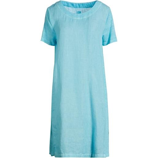 120% LINO - vestito corto - turchese