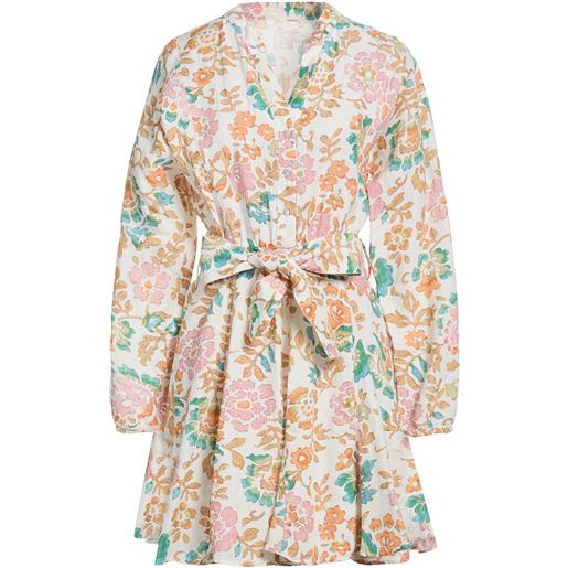 120% LINO - vestito corto - bianco