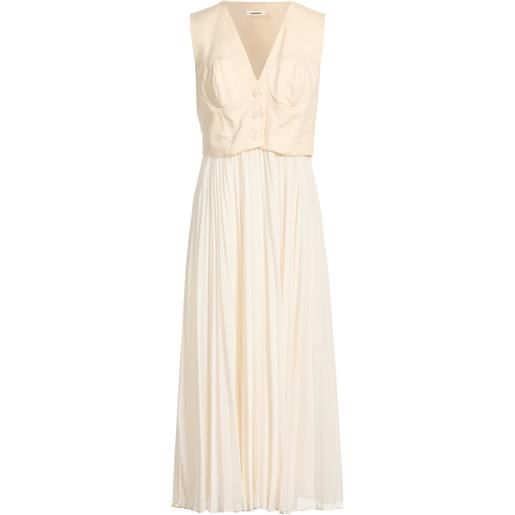 SANDRO - vestito midi - panna