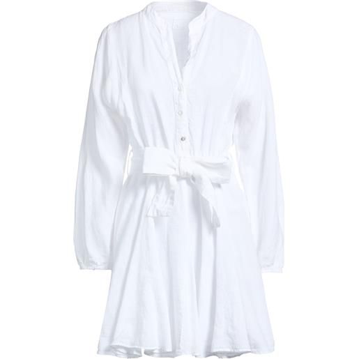 120% LINO - vestito chemisier - bianco
