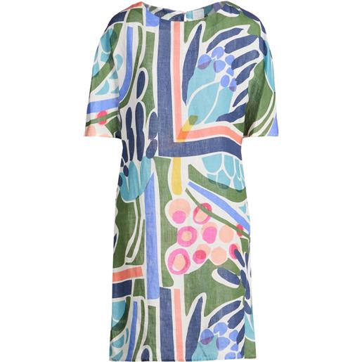 120% LINO - vestito corto - blu notte