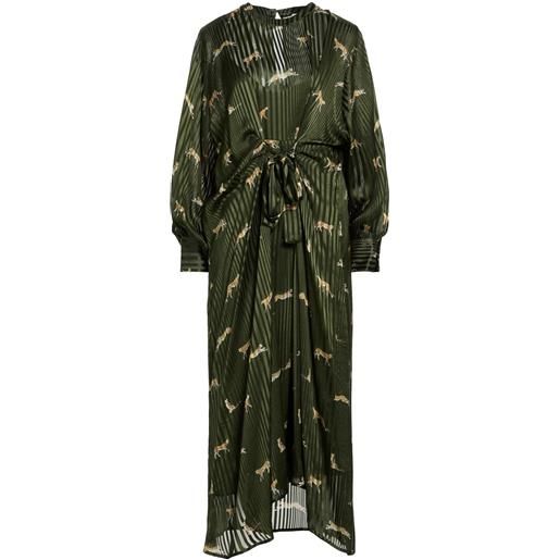 BALLANTYNE - vestito in seta - verde scuro