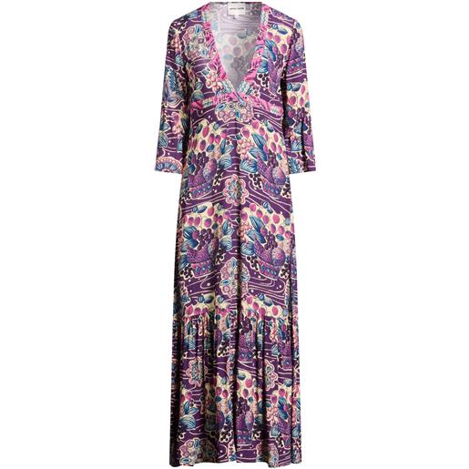 ANTIK BATIK - vestito lungo - prugna