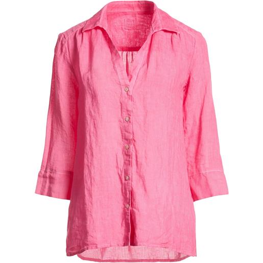 120% LINO - camicie e bluse tinta unita - fucsia