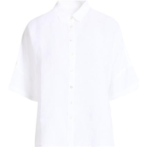 120% LINO - camicie e bluse tinta unita - bianco