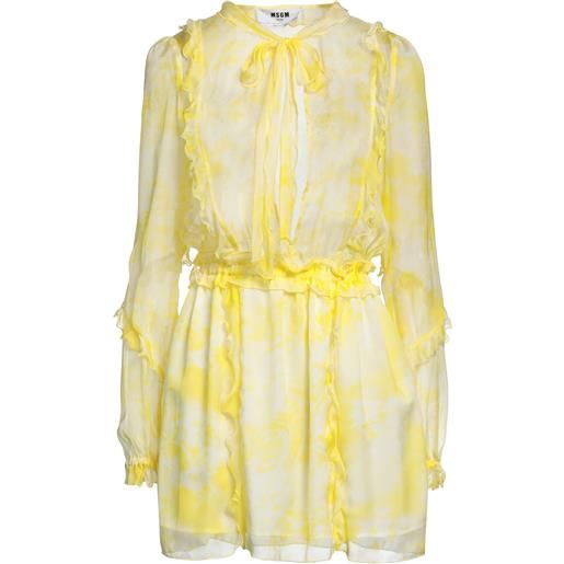 MSGM - vestito corto - giallo