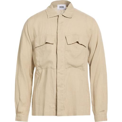 ALPHA STUDIO - camicia in lino - beige