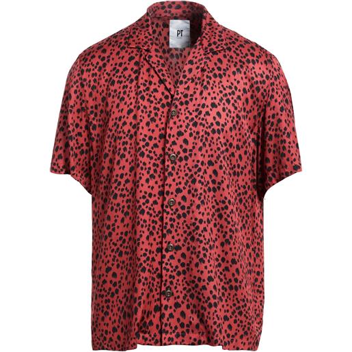 PT Torino - camicia fantasia - mattone