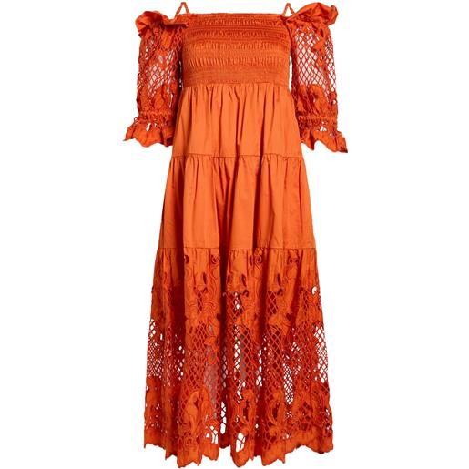 SELF-PORTRAIT - vestito midi - arancione