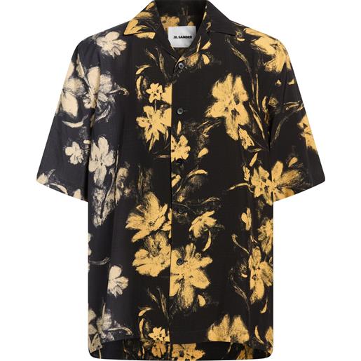 JIL SANDER - camicia fantasia - nero